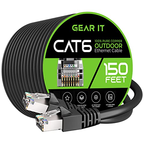 GearIT Cat6 Outdoor Ethernet Cable (150ft)