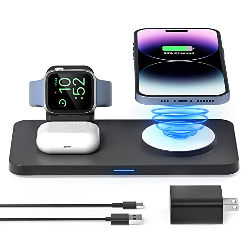 GEEKERA 3-in-1 Magnetic Wireless Charger