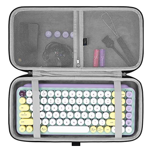 GEEKRIA 75% Keyboard Case - Hard Shell Travel Carrying Bag for 84 Key Wireless Portable Keyboard