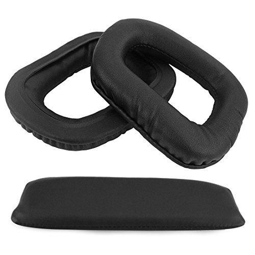 Geekria Earpad + Headband for Logitech G35 Headphones - Replacement Ear Pad + Headband Cover/Ear Cushion + Headband Pad