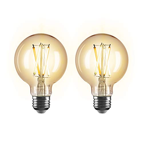 Geeni LED Light Bulb, WiFi Smart Light Bulbs, (G25-2 Pack, Amber)