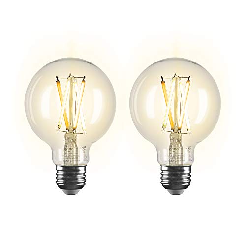 Geeni LED Light Bulb, WiFi Smart Light Bulbs (G25-2 Pack, Tunable White)
