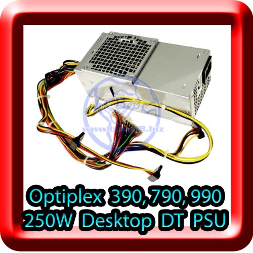 Genuine Dell OEM OptiPlex 390 790 990 DT Desktop 250 Watt PSU Power Supply 7GC81, 6MVJH, D250ED-00, DPS-250AB-67, H250AD-00, D250A005L