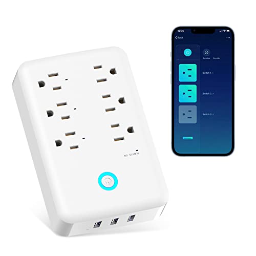 GHome Smart Plug Outlet Extender with Surge Protector and APP Control