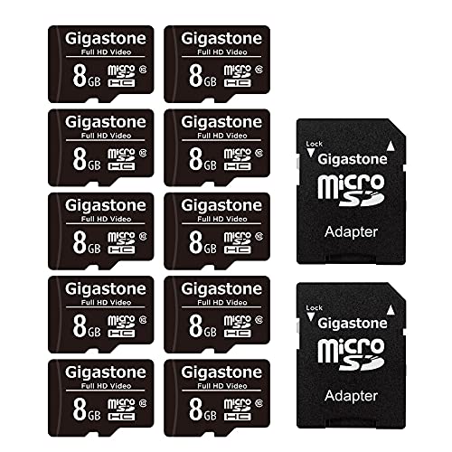 Gigastone 8GB 10-Pack Micro SD Card