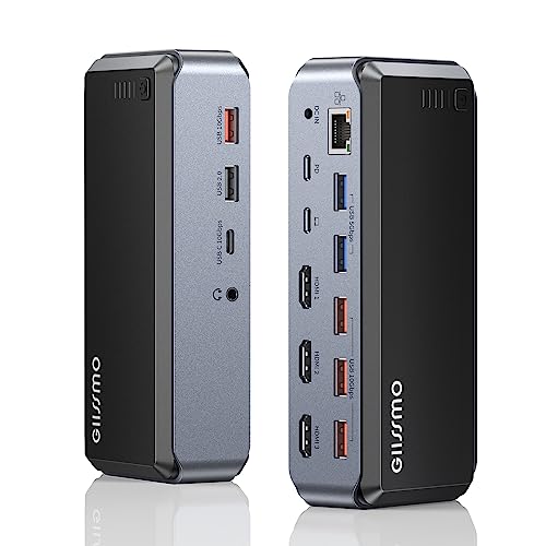 GIISSMO USB C Docking Station Triple Monitor