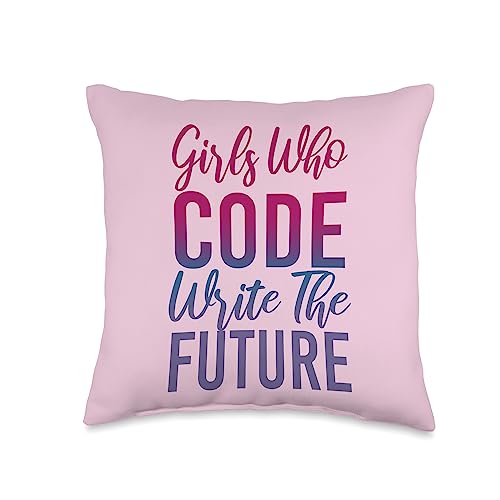 Girls Coder Engineer Throw Pillow