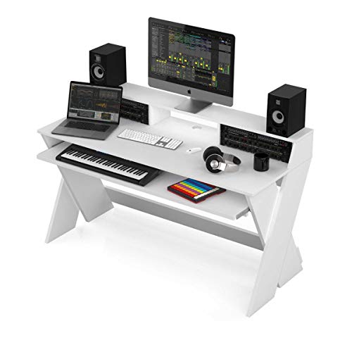 Glorious Sound Desk Pro White Professional Studio Workstation, White