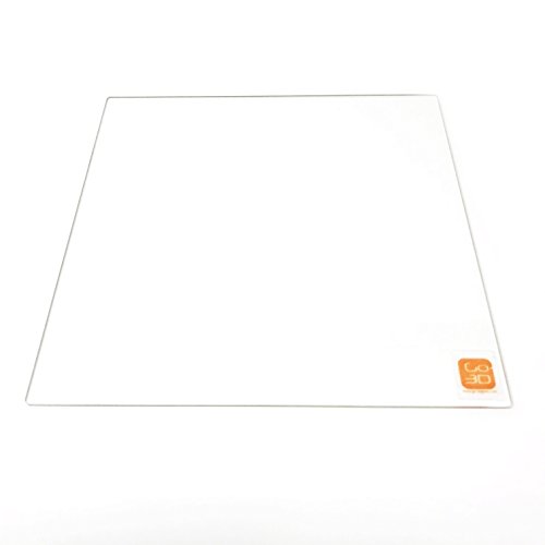 GO-3D PRINT 300mm x 300mm Borosilicate Glass Plate/Bed w/Flat Polished Edge for 3D Printer