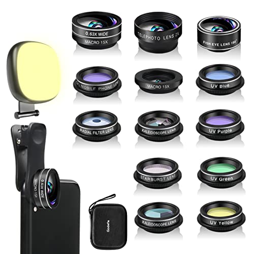 Godefa Camera Lens Kit with Selfie Light