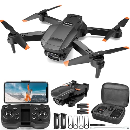 GOFOIT Mini Drone with Camera for Adults Kids, 1080P HD Foldable FPV RC Quadcopter with Upgrade Gesture Control, 90° Adjustable Lens, Headless Mode, 2 Batteries, Carrying Case, Altitude Hold, 3D Flip