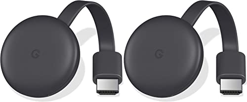 Google Chromecast (3rd Generation) - Media Streamer - 2 Pack - Black