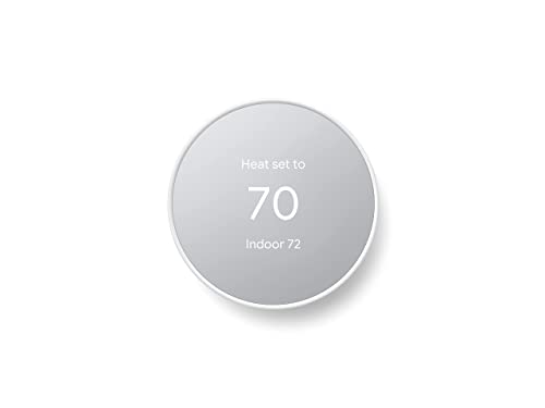 Google Nest Thermostat - Smart Thermostat for Home - Programmable WiFi Thermostat - Compatible with Alexa - Snow (Open Box)