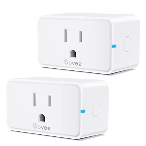 Govee Smart Plug 15A: WiFi Bluetooth Outlets 2 Pack for Alexa and Google Assistant