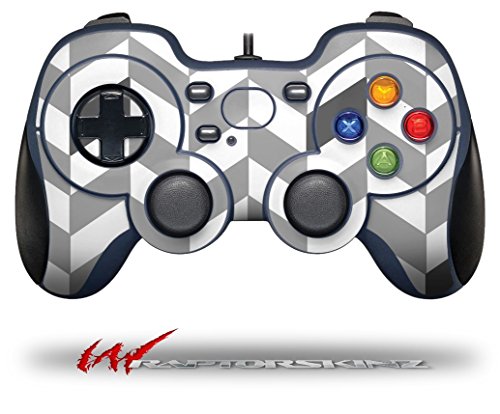Gray and Charcoal Decal Style Skin for Logitech F310 Gamepad Controller