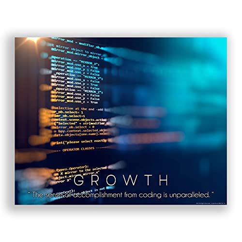 Growth Programmer Coding Motivational Quotes Posters
