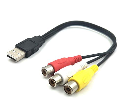 Halokny USB to 3 RCA Cable