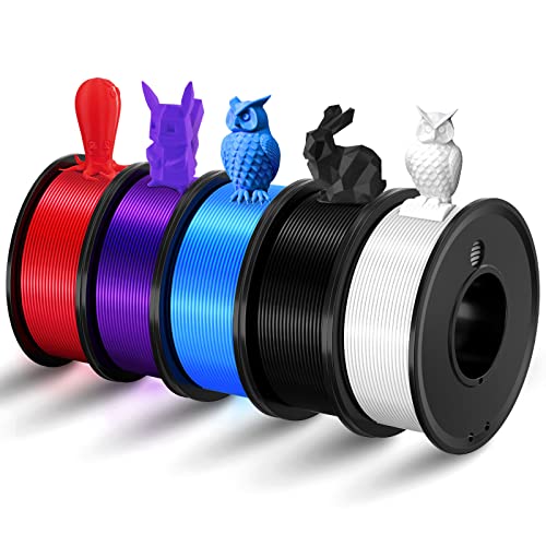 Gizmo Dorks PLA Filament for 3D Printers 1.75mm 200g, 4 Color Pack - Blue,  Green, Orange, Red