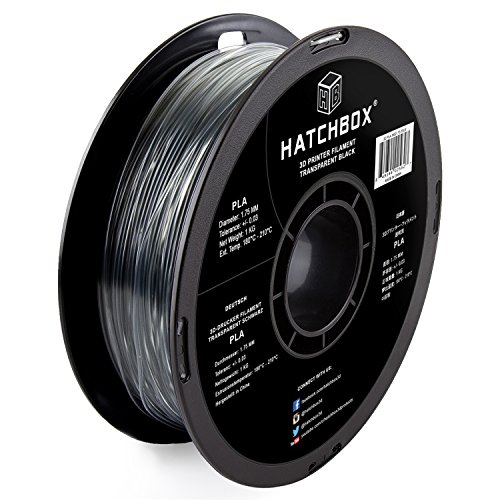 HATCHBOX 3D Printer Filament - Transparent Black