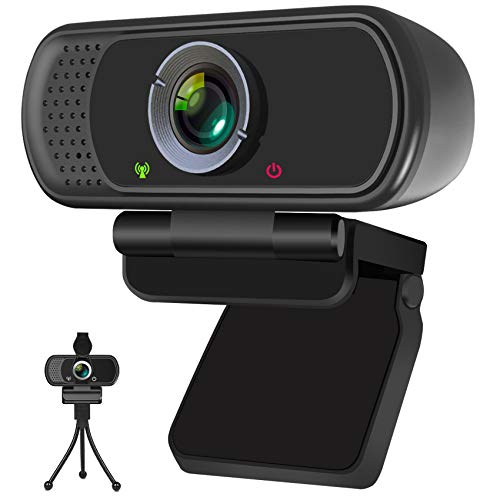 HD Webcam 1080P with Privacy Shutter and Tripod Stand