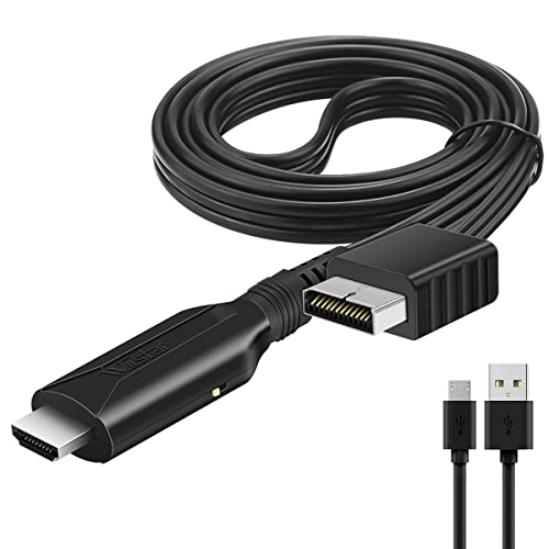 HDMI Cable for Playstation 2 & Playstation 1 Console (PS2 & PS1), PS1/PS2 to HDMI Adapter with True RGB Signal Output Playstation 1 Adapter Sony PS2 HDMI Converter