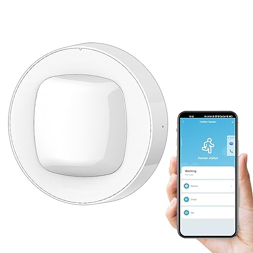 HEIMAN Smart Motion Sensor, WiFi Wireless Home Security PIR Motion Detector, Real-Time App Notifications and Large Area Detection, Contact Sensor for Smart Home Automation