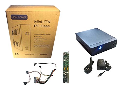 HIGH POWER mITX-0DB Fanless Mini ITX Desktop/Tower/VESA-Mount PC System Case Kit, Black