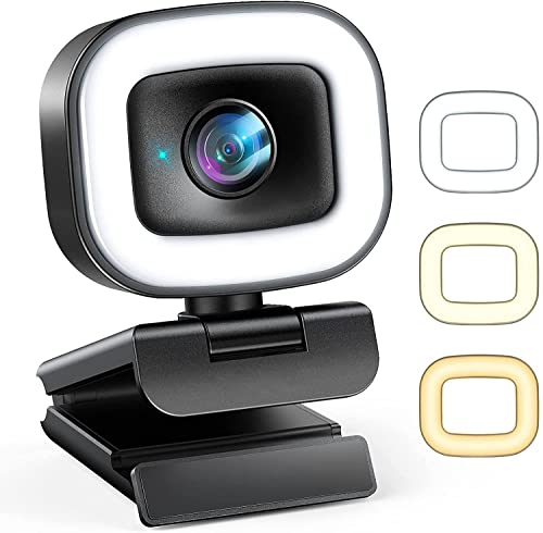 High-quality 60FPS Webcam with Ring Light