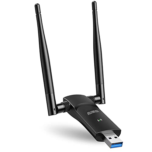 High-Speed USB WiFi Adapter with Dual Antennas for PC