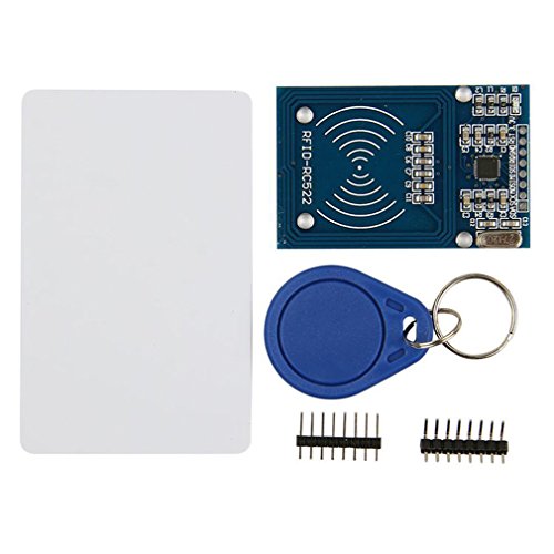 HiLetgo RFID Kit - Mifare RC522 RF IC Card Sensor Module + S50 Blank Card + Key Ring for Arduino Raspberry Pi