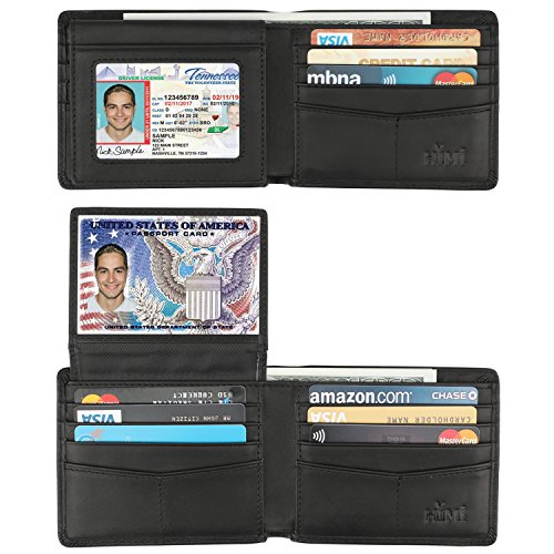 HIMI Men's RFID Blocking Bifold Leather Wallet