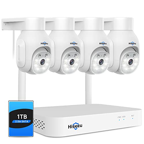 Hiseeu 5MP Wireless PTZ Security Camera System