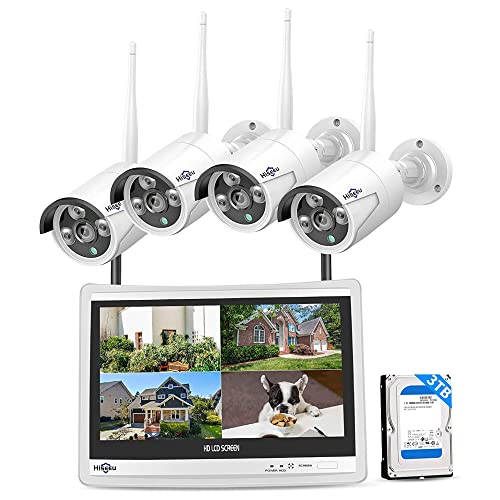 Hiseeu All-in-One Security System with 12" LCD Monitor