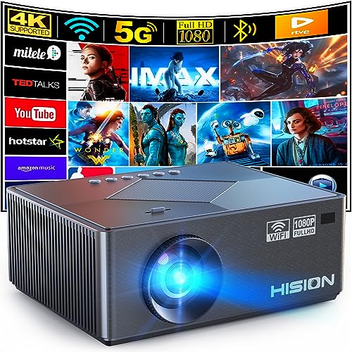 HISION 5G WiFi Bluetooth Projector Full HD 1080P