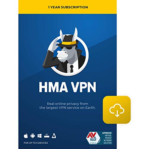 HMA VPN | Privacy Protection Service | Win, Mac, iOS, Android, Linux, Routers | 5 Devices, 1 Year [Download]