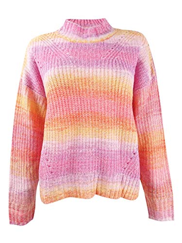 Hooked Up Striped Mock Neck Sweater for Juniors