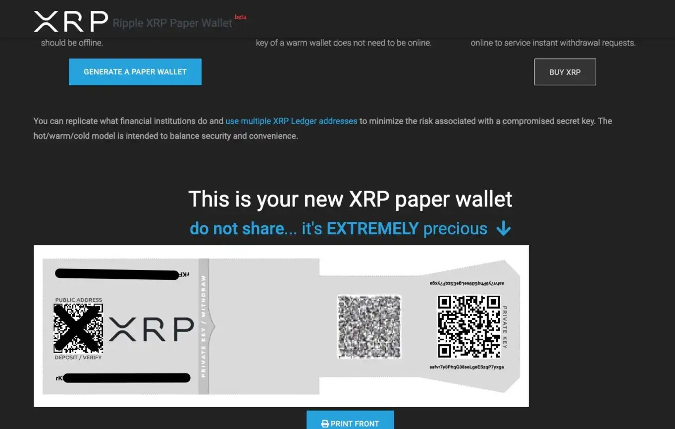 How To Create A Ripple Paper Wallet