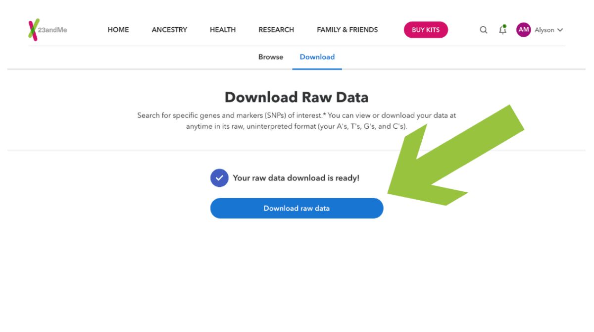 How To Download Raw DNA From 23Andme