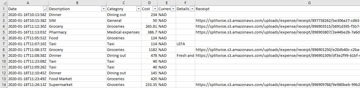 how-to-import-data-from-splitwise-to-excel