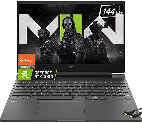 HP 2023 Gaming Laptop Victus 15.6in FHD IPS 144Hz 6-Core Ryzen 5 7535HS Beats i7-11800H GeForce RTX 2050 4GB GDDR6 Graphic Backlit KB B&O Bluetooth 5.3 Windows 11 Home16GB|512 SSD Mica Silver