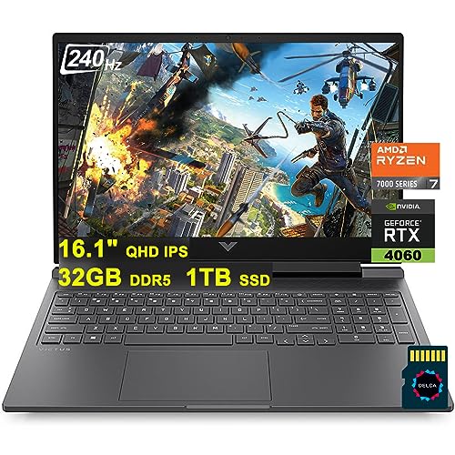 Acer Nitro 17 Premium Gaming Laptop 17.3 QHD IPS 165Hz AMD 8-Core Ryzen 7  7840HS Processor 16GB DDR5 2TB SSD GeForce RTX 4060 8GB Graphic RGB Backlit  USB-C Killer E2600 Win11 Black 