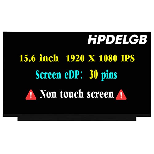 HPDELGB for HP Pavilion Gaming Laptop 15-DK 15-DK0068WM 15-DKOO68WM LCD Screen Replacement 15.6 1080P 30PIN FHD 1920x1080 IPS LCD LED Display (Non-Touch Screen)