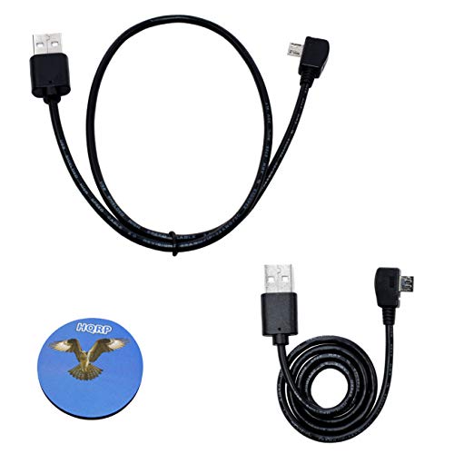 HQRP Right Plus Left Angle USB Power Cable for Blink XT
