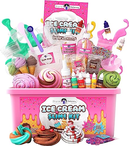  Original Stationery Mini Ice Cream Slime Kit, Girls Slime Kit  to Make Ice Cream Slimes, Fun Slime and Butter Slime, Slime Kit for Girls  Ages 7-12 : Toys & Games