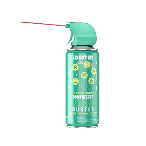 iDuster Disposable Compressed Air Can - 3.5oz Computer Keyboard Cleaner, 1 Count