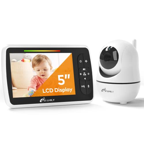 iFamily Baby Monitor with Camera and Audio - 5 inch Video Baby Monitor
