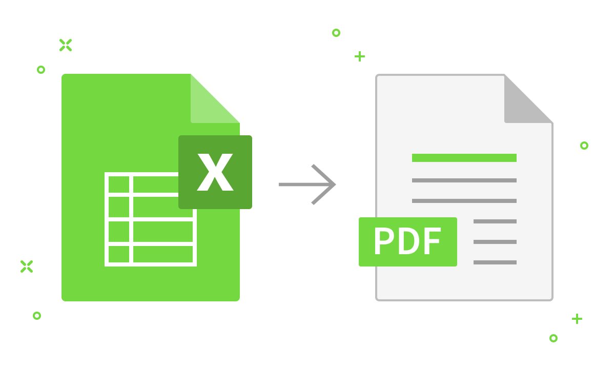 illustration of a icon convert excel to pdf