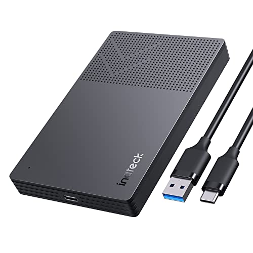 Inateck USB 3.2 Gen 2 Hard Drive Enclosure for 2.5 Inch SSDs and HDDs, Up to 6Gbps, with UASP, FE2014