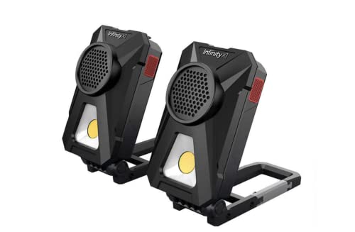 Infinity X1 Stereo Worklight with Bluetooth Speakers 2-Pack