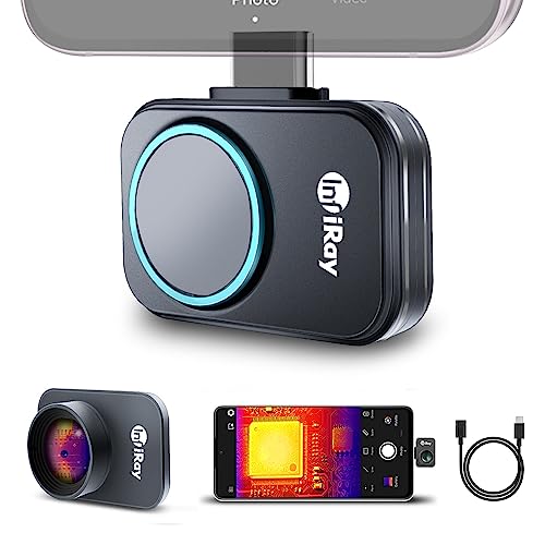 InfiRay P2 Pro Thermal Camera for Android, with Magnetic Macro Lens, 256x192 IR High Resolution, -4°F to 1112°F Temp Range, Support Android 9.0 and Above, Works for Smartphones and Tablets